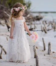 Load image into Gallery viewer, White Flower Girl Dresses Floor Length