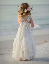 Load image into Gallery viewer, White Flower Girl Dresses Floor Length