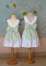 Load image into Gallery viewer, Short Flower Girl Dresses with Sash