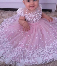 Load image into Gallery viewer, Flower Girl Dresses Floor Length with Handmade Flowers