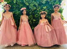 Load image into Gallery viewer, Floor Length Flower Girl Dresses with Bowknot