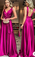 Load image into Gallery viewer, Fuchsia Prom Dresses Backless for Women