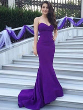 Load image into Gallery viewer, Sweetheart Prom Dresses Grape Mermaid Floor Length