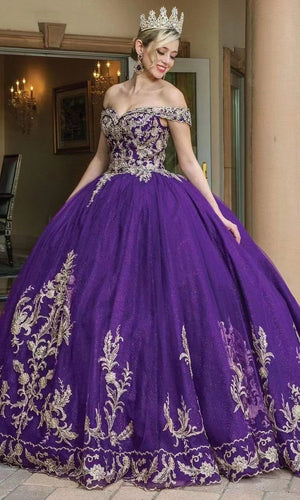 Off Shoulder Grape Prom Dresses Pageant Gown