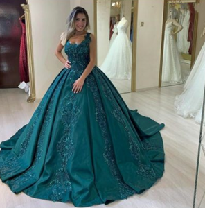 Green Blue Prom Dresses Pageant Gown