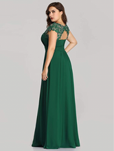 Carica l&#39;immagine nel visualizzatore di Gallery, Green Bridesmaid Dresses Chiffon Cap Sleeves