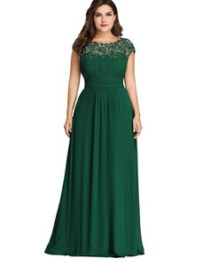 Green Bridesmaid Dresses Chiffon Cap Sleeves