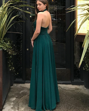 Load image into Gallery viewer, Halter Green Prom Dresses for Women