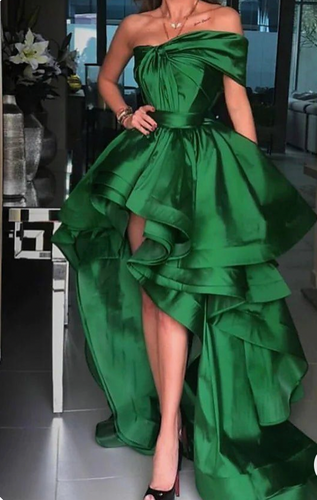 Green Prom Dresses Hi Low