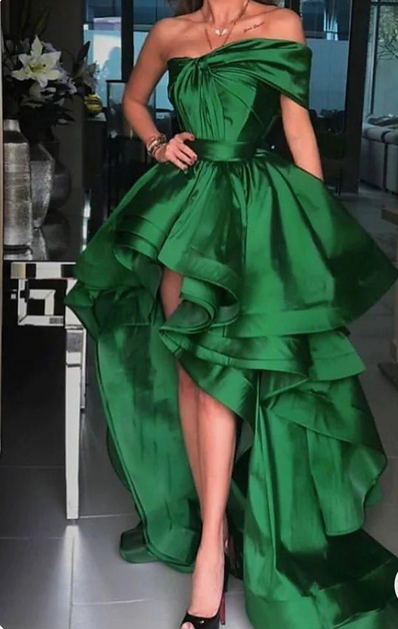 Green Prom Dresses Hi Low