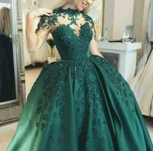 Laden Sie das Bild in den Galerie-Viewer, Green Prom Dresses Pageant Dresses Birthday Gown