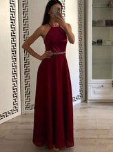 Load image into Gallery viewer, New Arrival Halter Long Prom Dresses for Women Waist with Beaded