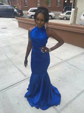 Load image into Gallery viewer, Royal Blue Prom Dresses Mermaid Floor Length