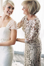 Cargar imagen en el visor de la galería, Lace Mother of the Bride Dresses with 3/4 Sleeves
