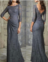 Load image into Gallery viewer, Lace Sheath Mother of the Bride Dresses Floor Length