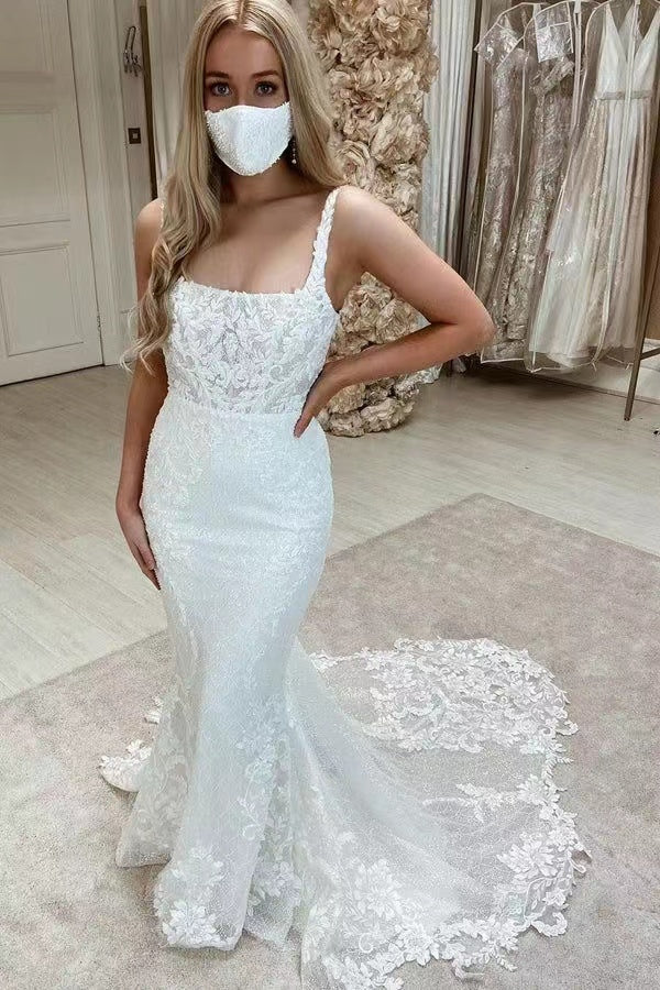 Straps Wedding Dresses Bridal Gown Mermaid