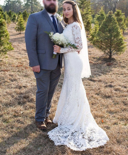 Elegant Bridal Gown Wedding Dresses with Sleeves