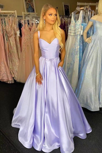 Pale Lavender Prom Dresses Straps