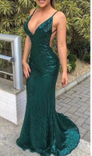 Charger l&#39;image dans la galerie, Mermaid Green Prom Dresses