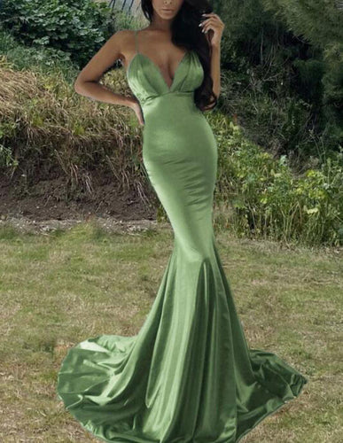 Spaghetti Straps Mmermaid Prom Dresses