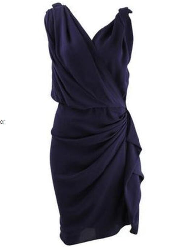 Elegant V Neck Navy Mother of the Bride Dresses