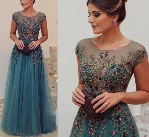 Mother of the Bride Dresses with 3D Flowers Beading