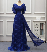 Load image into Gallery viewer, V Neck Mother of the Bride Dresses Royal Blue