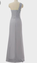 Load image into Gallery viewer, One Shoulder Mother of the Bride Dresses Grey Floor Length