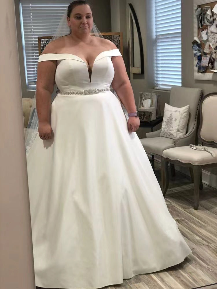 Plus Size Wedding Dresses Bridal Gown Off Shoulder