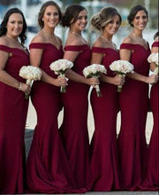 Charger l&#39;image dans la galerie, Off Shoulder Bridesmaid Dresses Mermaid