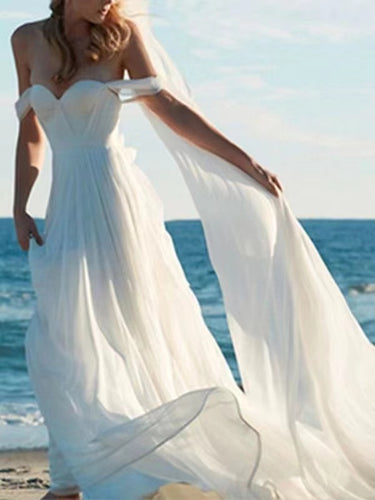 Elegant Off Shoulder Wedding Dresses Bridal Gown