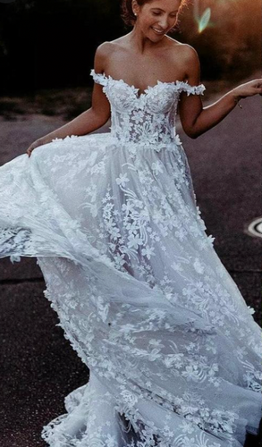 Off Shoulder Wedding Dresses Bridal Gown