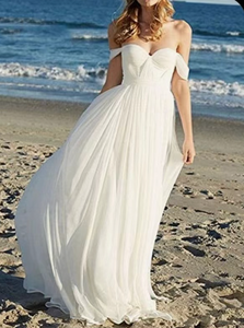 Elegant Off Shoulder Wedding Dresses Bridal Gown