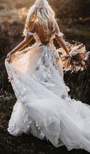 Load image into Gallery viewer, Off the Shoulder Slit Wedding Dresses Bridal Gown