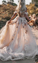 Load image into Gallery viewer, Off the Shoulder Slit Wedding Dresses Bridal Gown