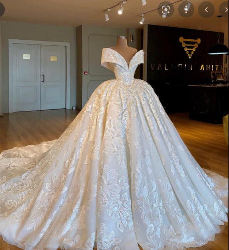 Off the Shoulder Wedding Dresses Bridal Gown BG885G