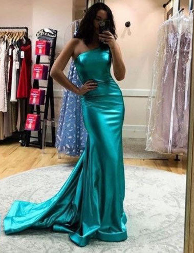 One Shouder Mermaid Prom Dresses
