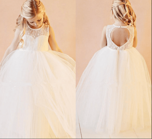 Ball Gown Flower Girl Dresses Open Back