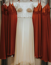 Charger l&#39;image dans la galerie, Spaghetti Straps Orange Bridesmaid Dresses for Wedding Party