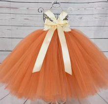 Load image into Gallery viewer, Burnt Orange Flower Girl Dresses with Handmade Flowers