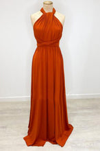 Load image into Gallery viewer, Convertible Orange Prom Dresses Floor Length