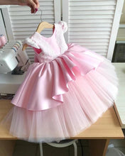 Load image into Gallery viewer, Pink Flower Girl Dresses Cap Sleeves