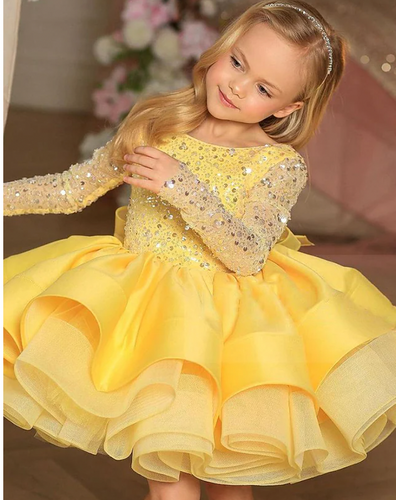 Sparkly Flower Girl Dresses with Beading