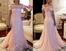 Load image into Gallery viewer, Pink Mother of the Bride Dresses with Flowers