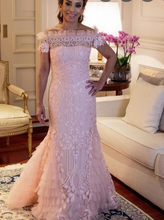 Load image into Gallery viewer, Pink Mother of the Bride Dresses with Flowers