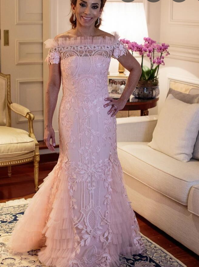 Pink Mother of the Bride Dresses with Flowers