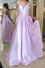 Load image into Gallery viewer, Pink Prom Dresses Double Straps with Bowknot