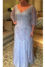 Load image into Gallery viewer, Plus Size Mother of the Bride Dresses Floor Length with Beading