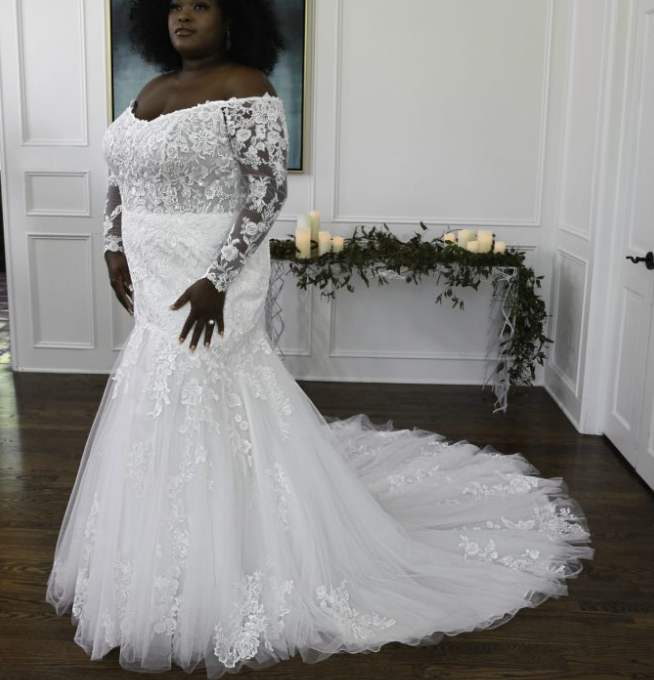 Mermaid Wedding Dresses Bridal Gown with Full Sleeves