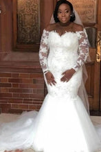 Charger l&#39;image dans la galerie, Plus Size Wedding Dresses Bridal Gown with Sleeves